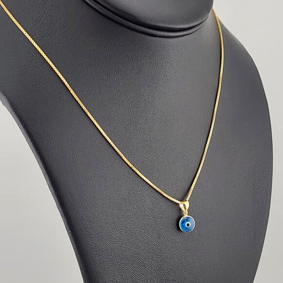 Sterling Silver 925 Evil Eye Pendant – Light Blue Charm Necklace for Protection - Picture 3 of 7